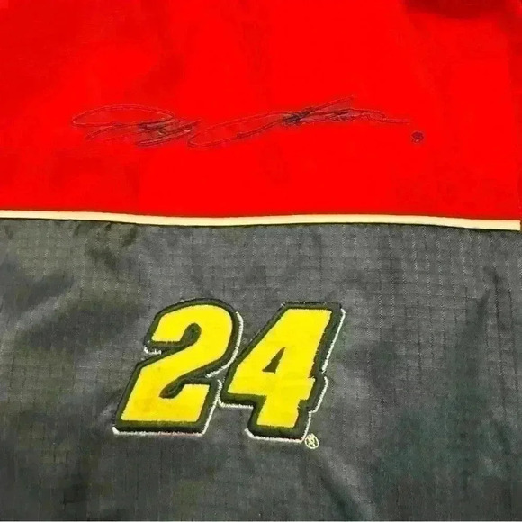 Vintage Chase Authentics Medium Jeff Gordon Nascar Windbreaker Jacket - Picture 9 of 16